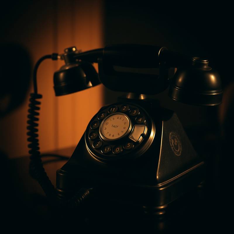 Ein altes schwarzes Telefon